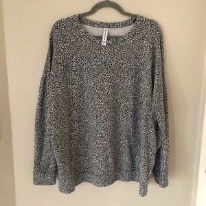 Athleta Studio to Street Leopard Sweatshirt